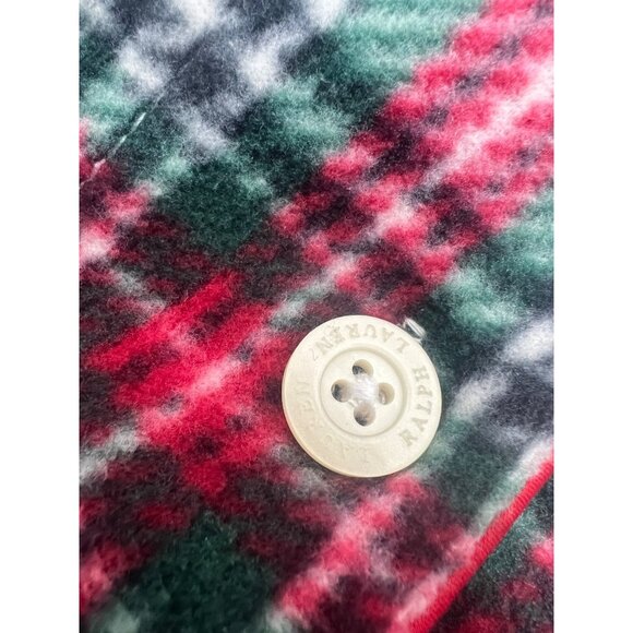 Lauren Ralph Lauren Pajama Top Shirt Sleepwear Women's Large L SOFT Comfy Tartan - Picture 7 of 8